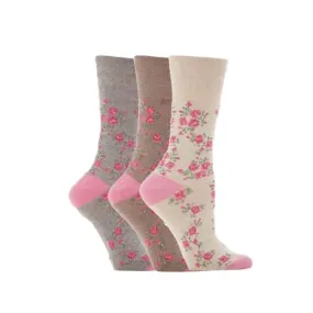 3 Pairs Non Binding Socks for Women in Vintage Rose in Regular & Plus Sizes