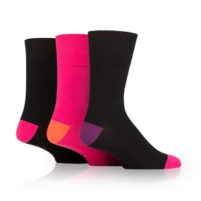 3 Pairs Plus Size Non Binding Socks for Women in Crazy Contrast