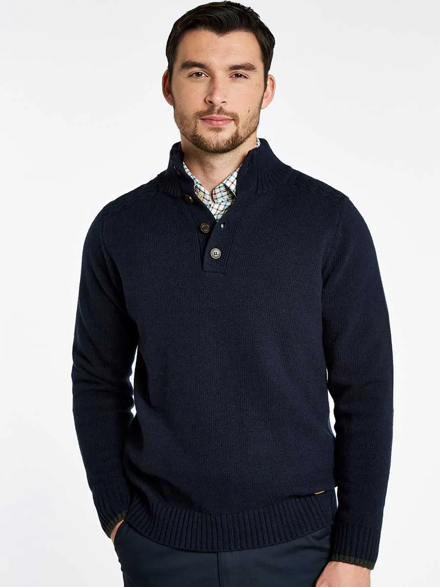 30% OFF DUBARRY Parkplace Button Neck Sweater - Men's - Navy - Size: Medium