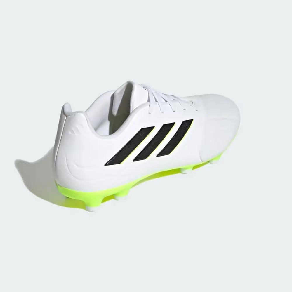 Adidas Copa Pure II.3 FG Football Boots (White/Black/Lucid Lemon)