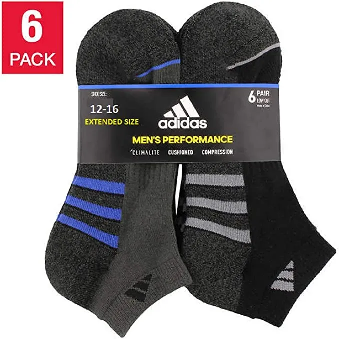 Adidas Men's Low Cut Socks 6-Pair