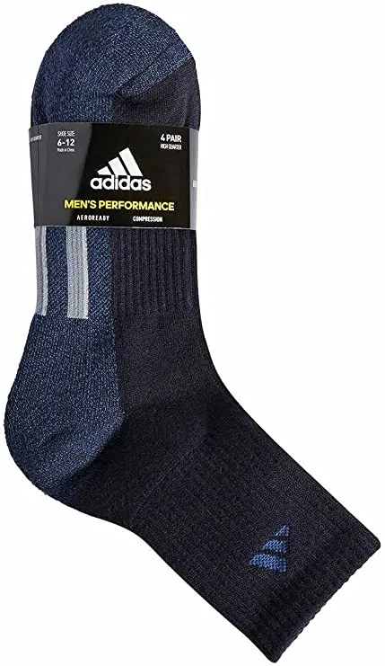 Adidas Men's Performance High Quarter 4-Pair