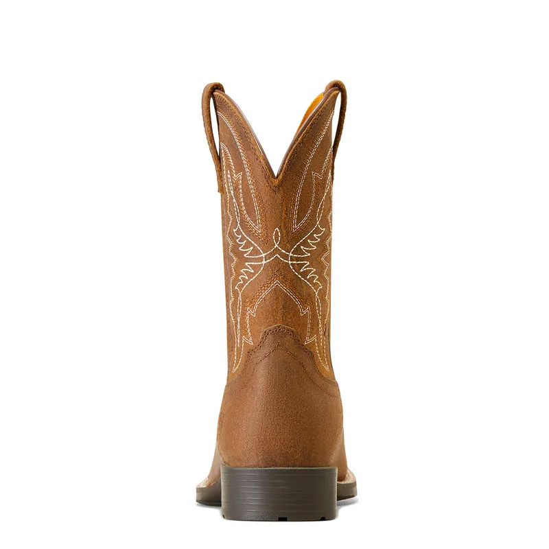 'Ariat' Youth 8.5 Hybrid Rancher Western Square Toe - Distressed Tan