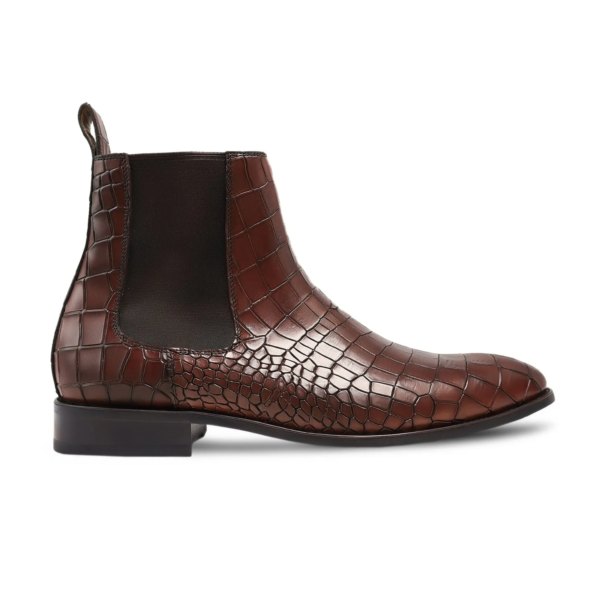 BARDAN - BROWN CROCODILE CHELSEA