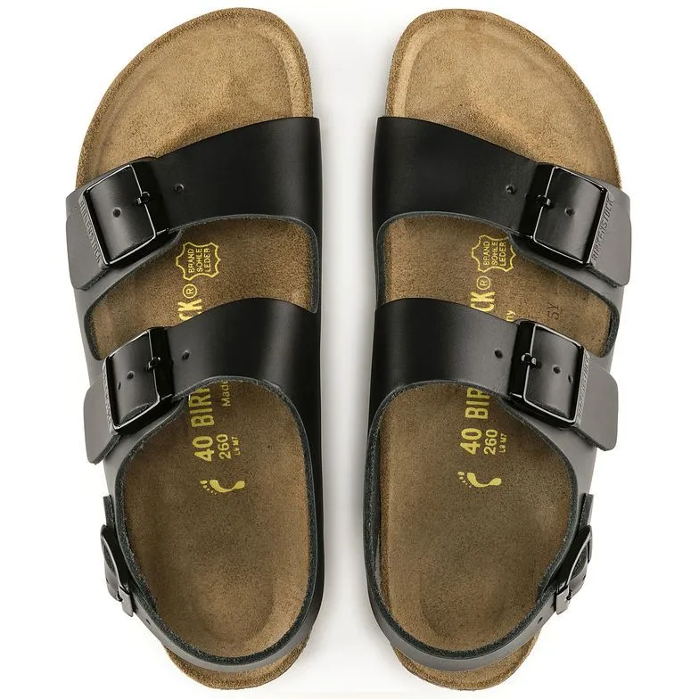 Birkenstock Milano Leather Black Sandals