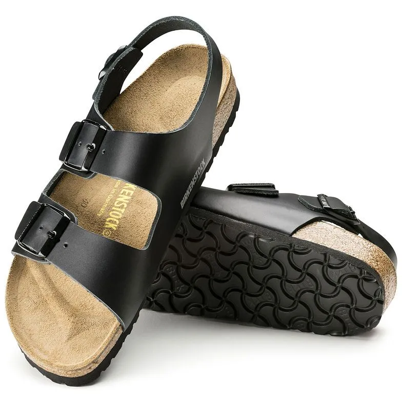 Birkenstock Milano Leather Black Sandals