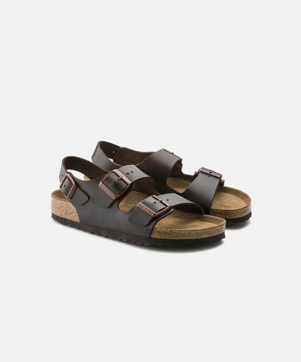 Birkenstock Milano Leather Dark Brown Sandals