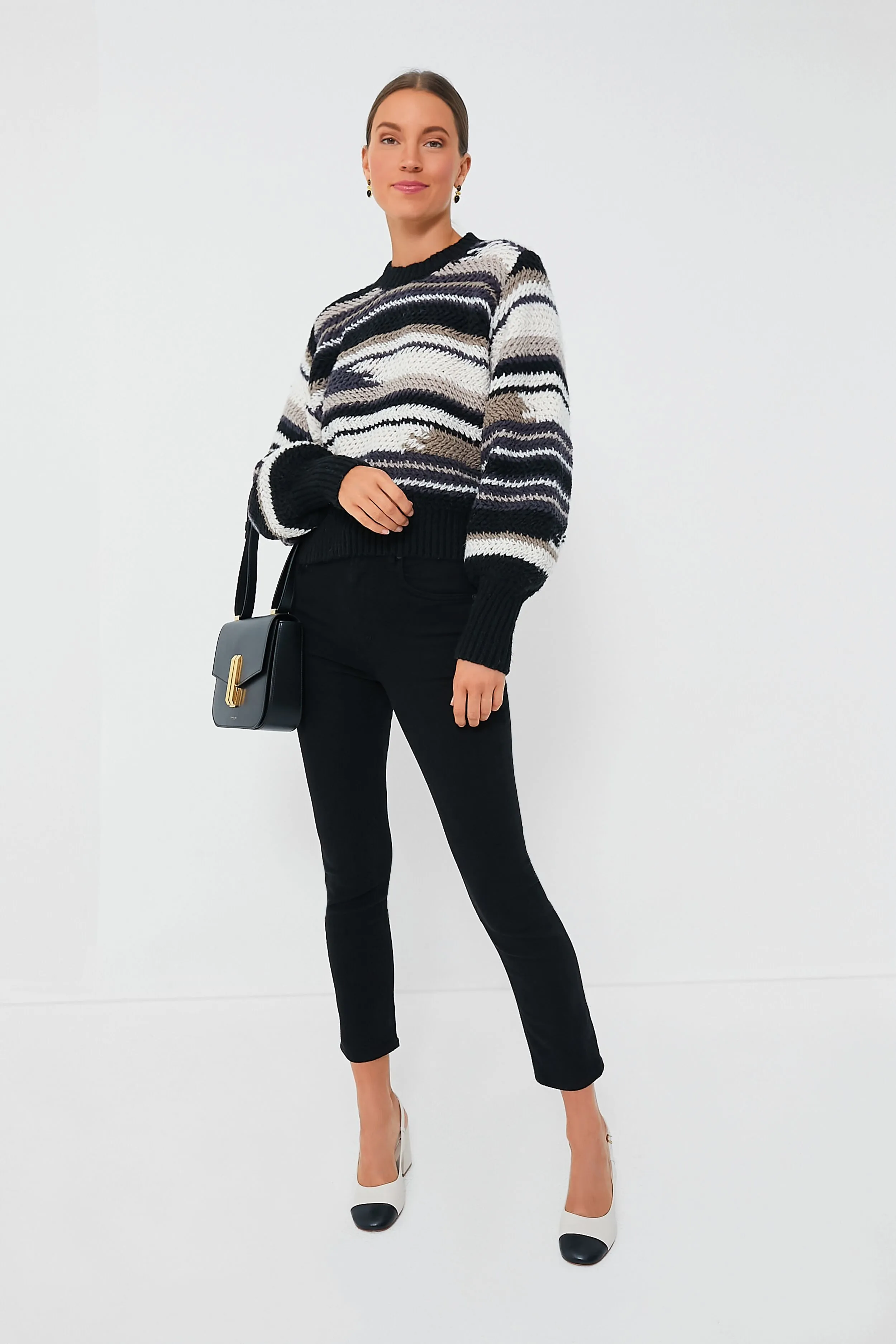 Black Asheville Stripe Sweater