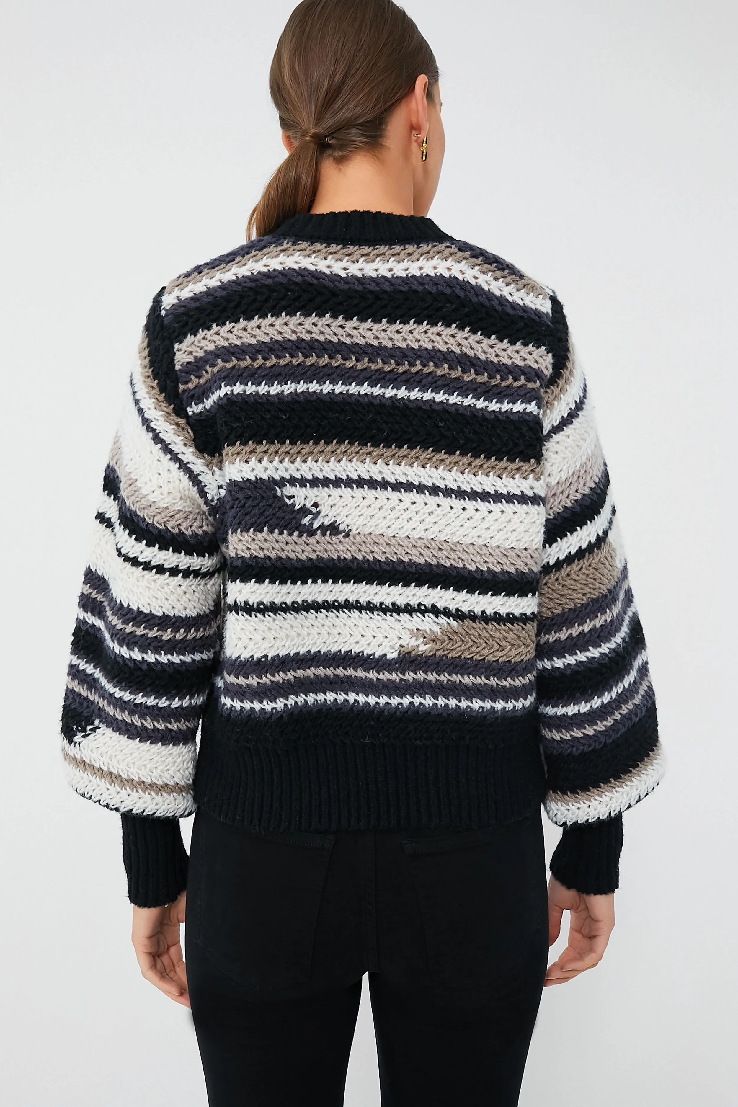 Black Asheville Stripe Sweater