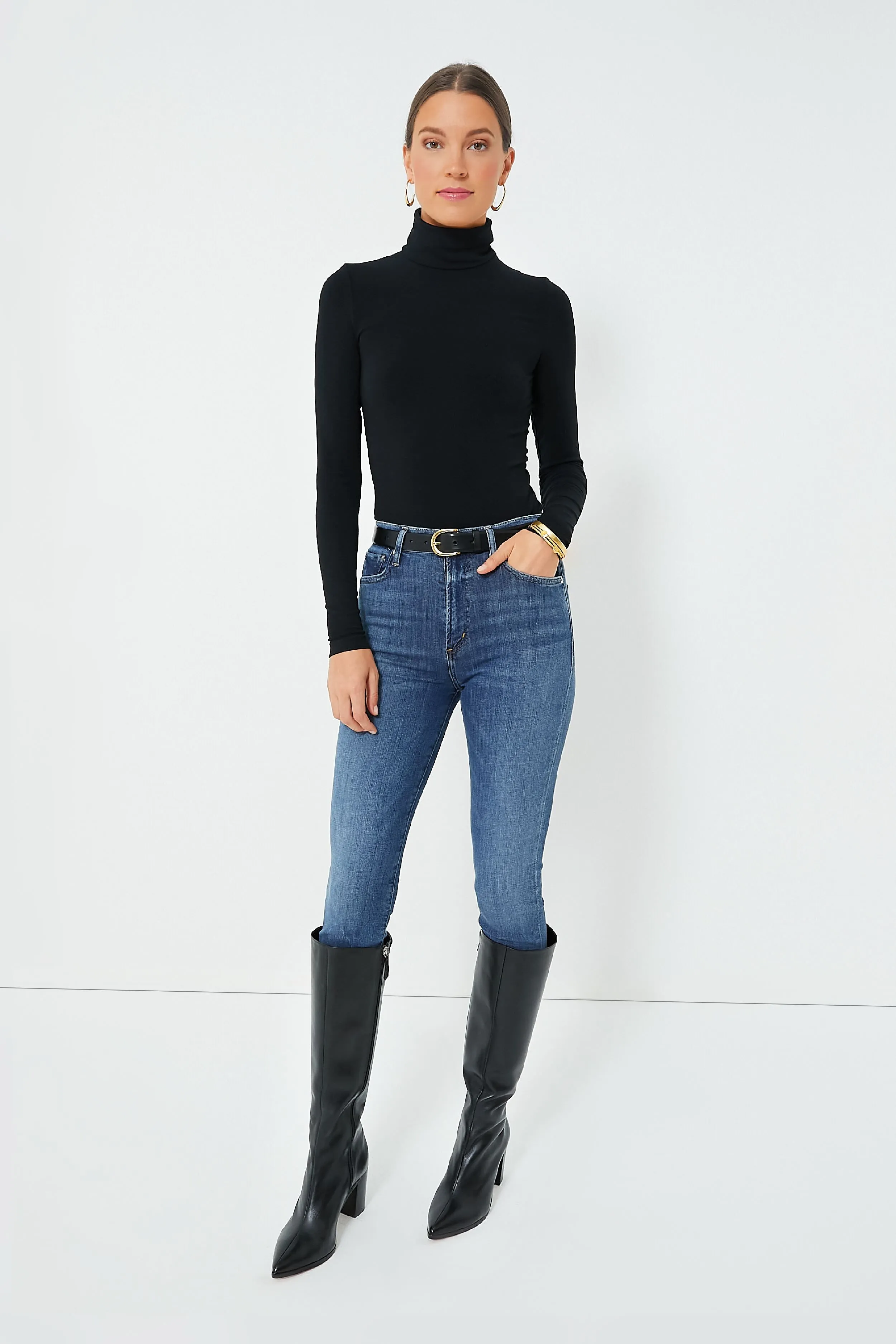 Black Aurora Long Sleeve Turtleneck