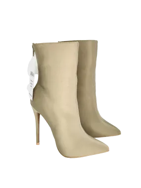 boohoo Beige Stiletto Heeled Boots UK 3 EU 36 👠