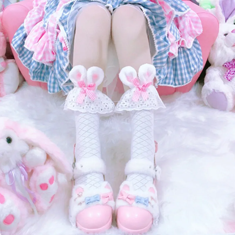 Bunny Bow Socks AD12266