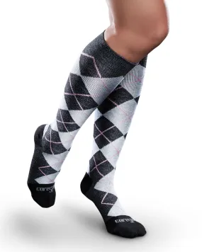 Core-Spun by Therafirm Patterned Argyle Socks for Men & Women 20-30mmHg