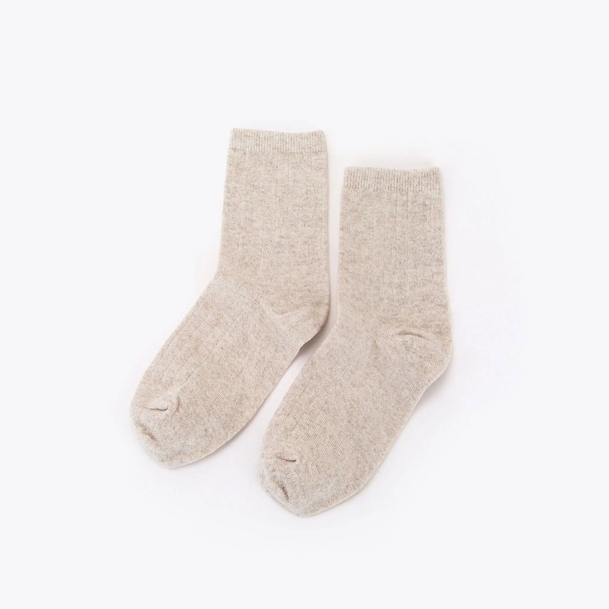 Cotton Mid Sock Linen