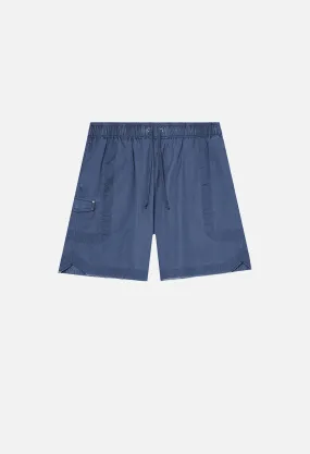 Cotton Poplin Frame II Shorts / Navy