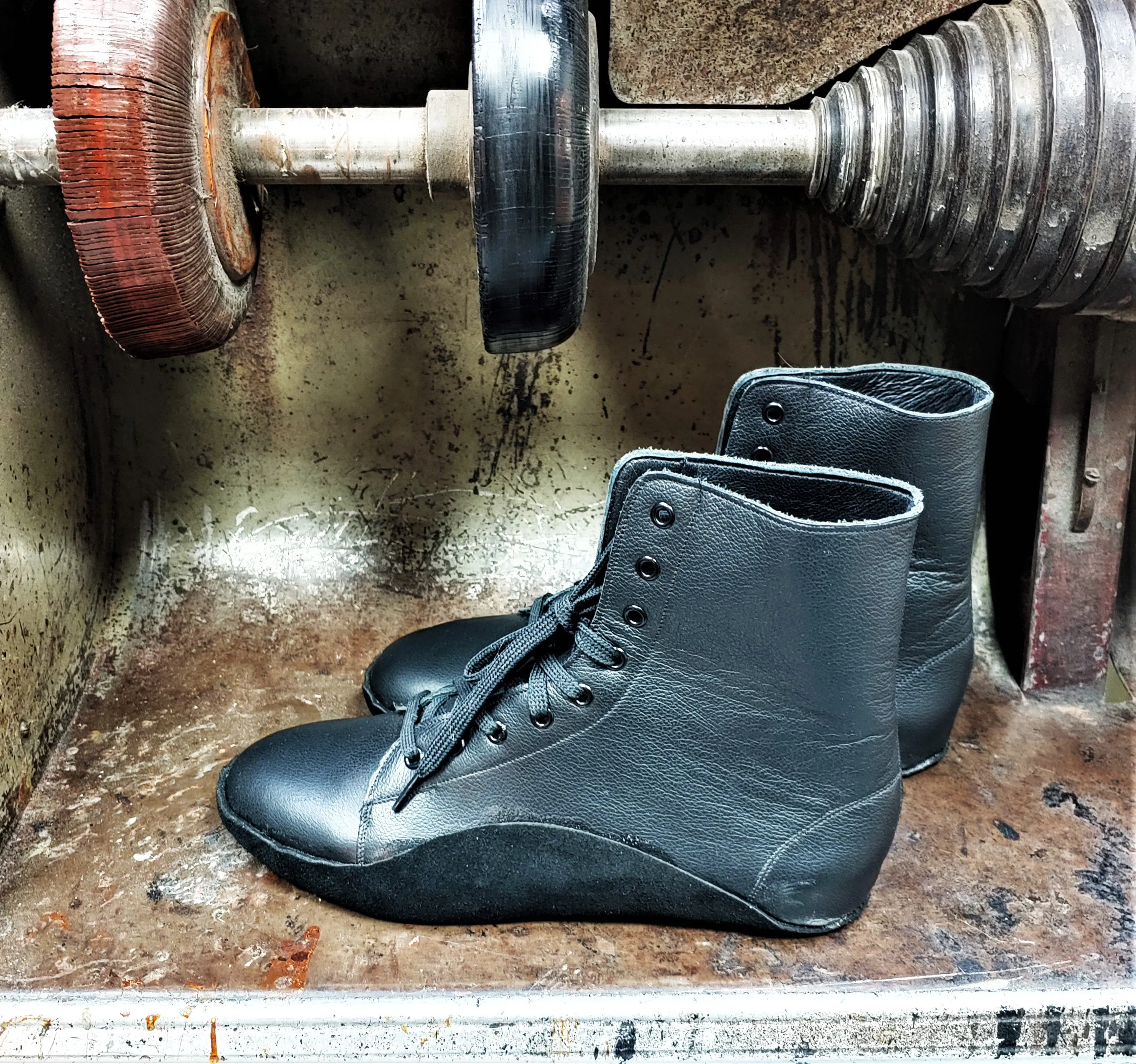 CUSTOM MADE Black Tightrope Boots