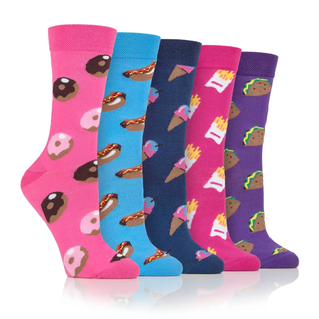 Dare To Wear Fast Food Crew Ladies Socks