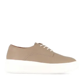 DERBY CITY LACEUP - TAUPE TUMBLE LEATHER