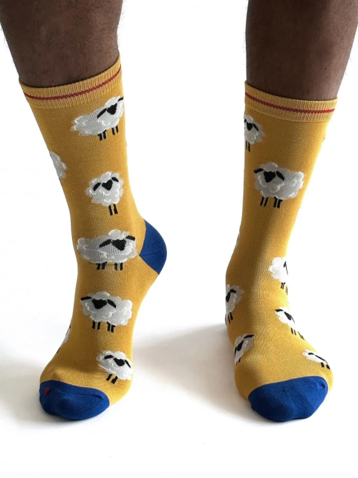 Elliot Sheep Bamboo Socks - Yellow