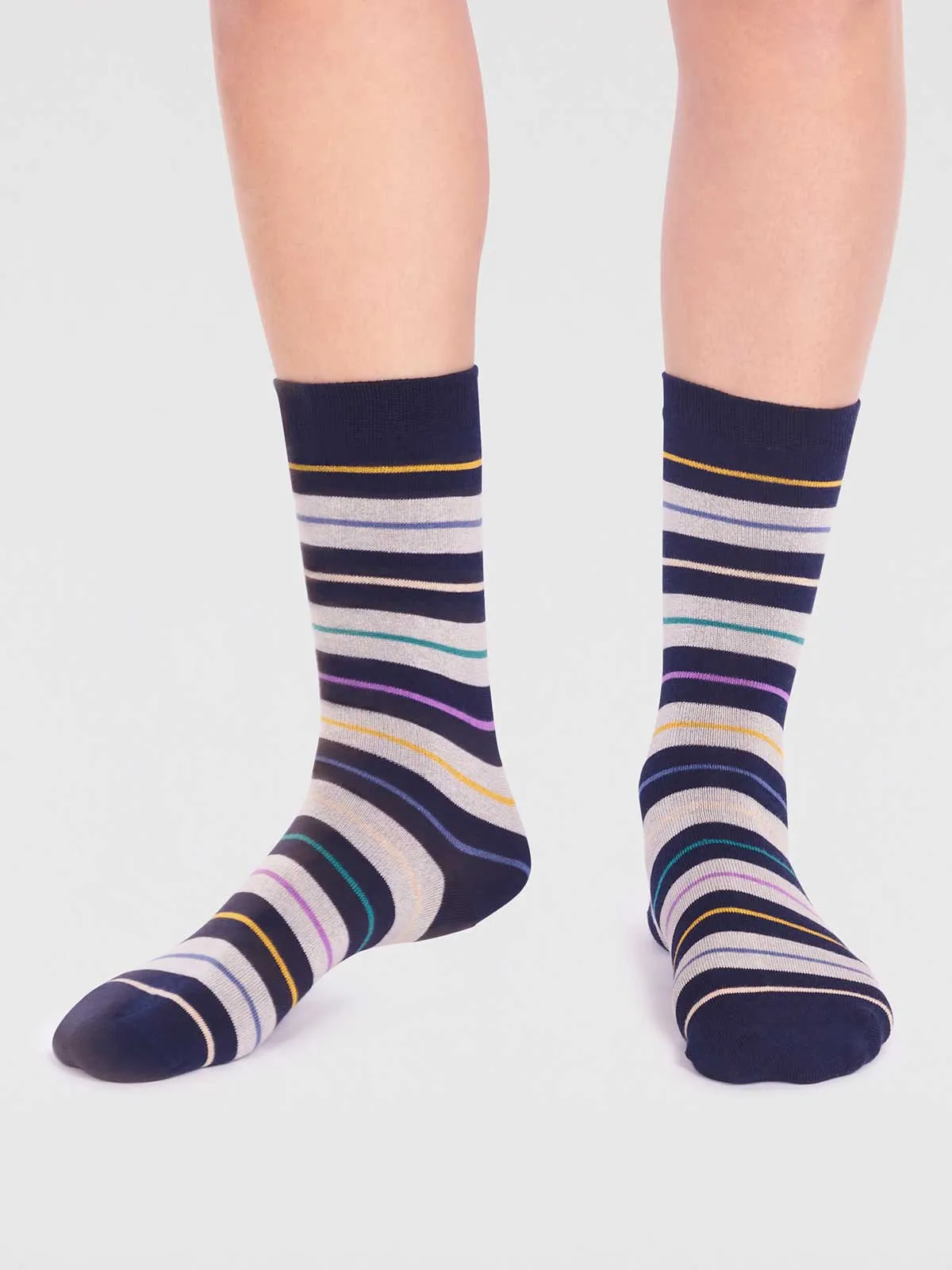 Evie Bamboo Heart 2 Pack Socks - Multi