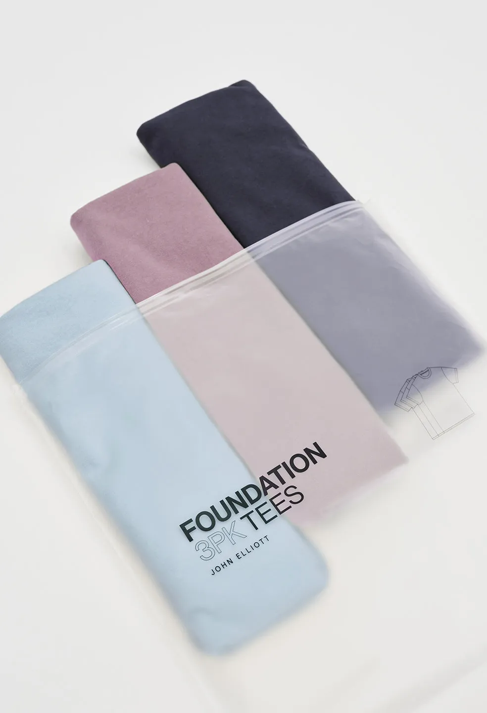 Foundation 3 Pack Tees / Pacific