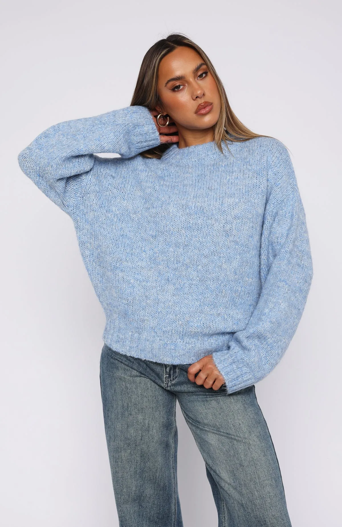 Ice Queen Knit Sweater Baby Blue