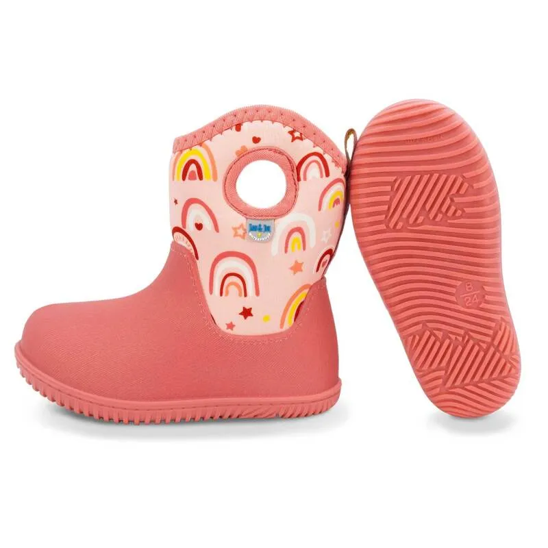 Jan & Jul Pink Rainbow Toasty-Dry Lite Boots