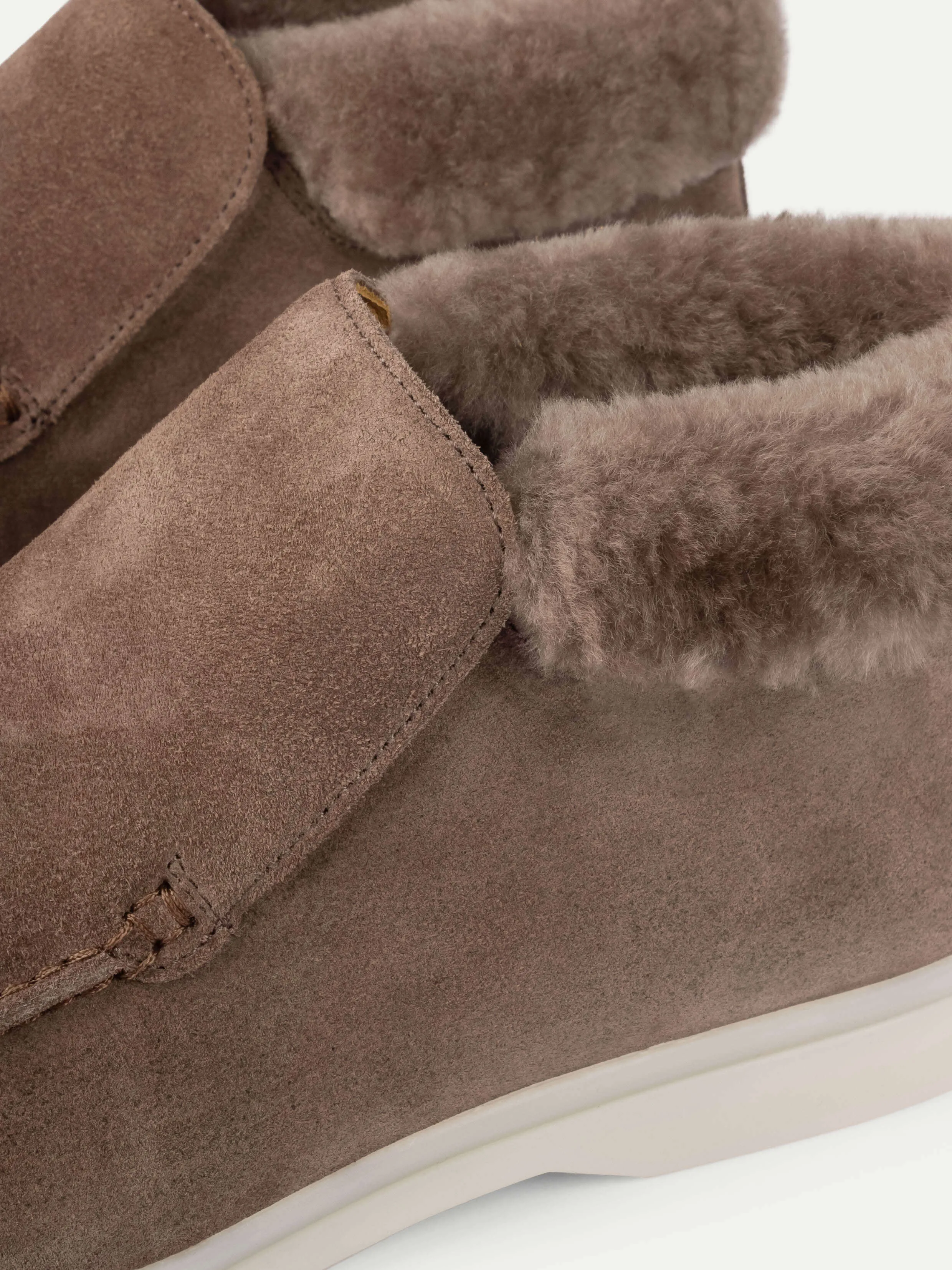 Lady Ash Grey City Loafer Fur