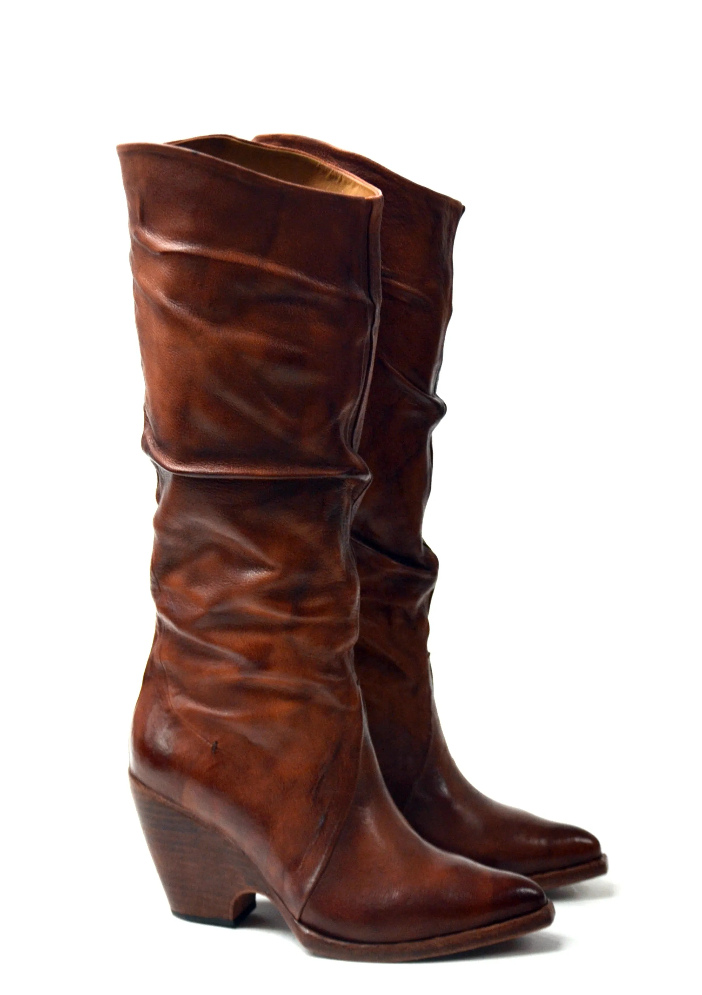 MEREDITH HIGH COGNAC BOOTS