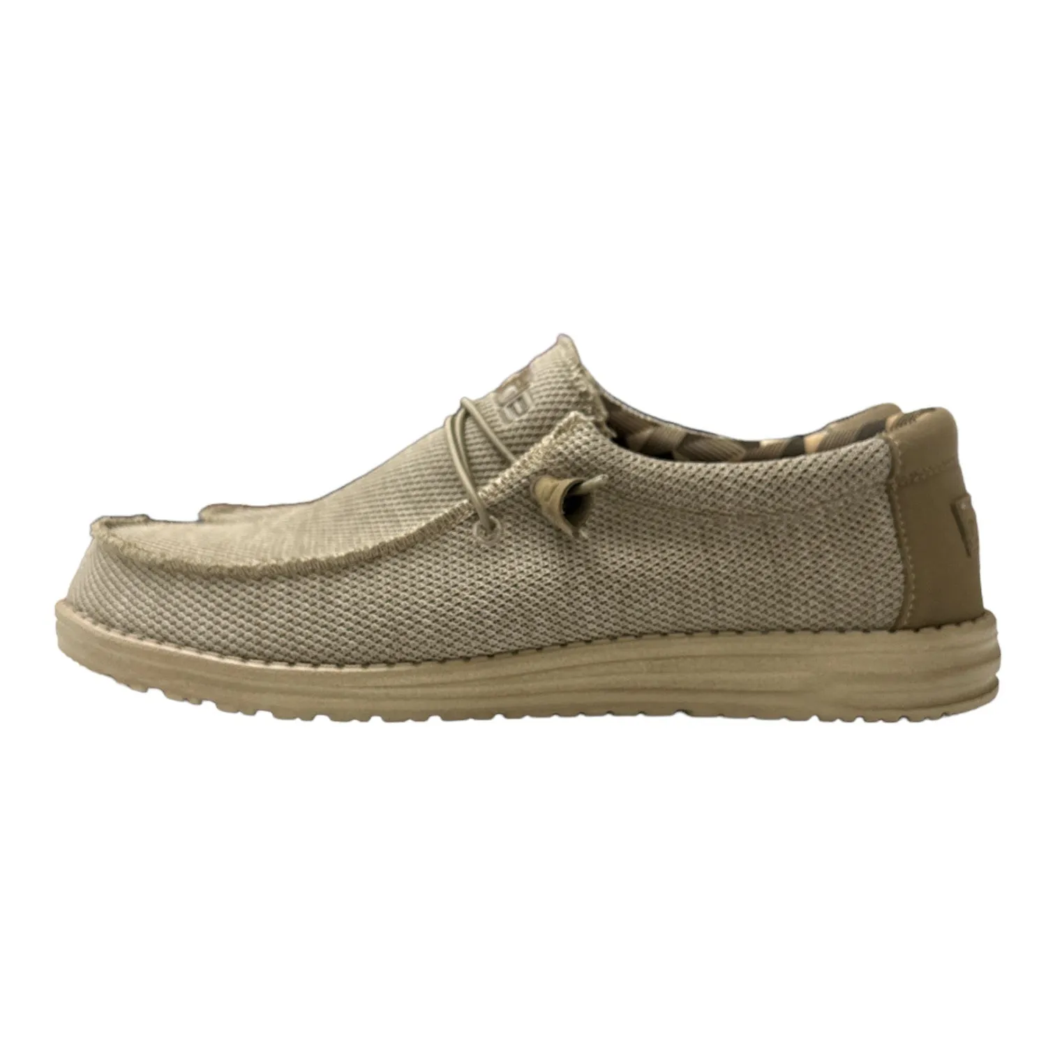 *No Box* Hey Dude Men's Ultralight Wally Sox Slip-On Shoes (Beige, 10)