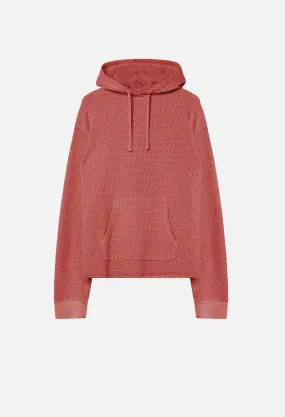 Raw Edge Jacquard Pullover / Terra Cotta