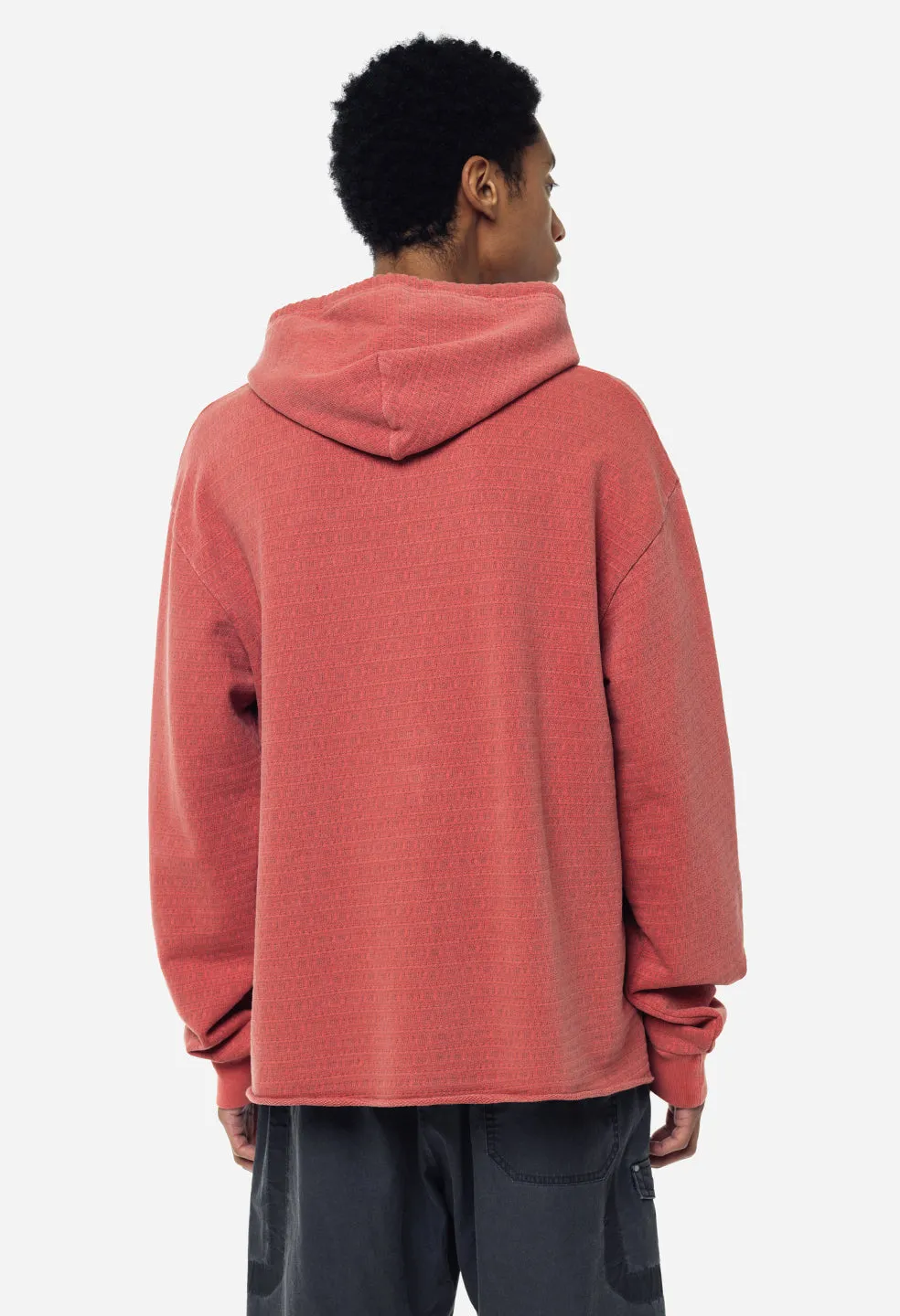 Raw Edge Jacquard Pullover / Terra Cotta