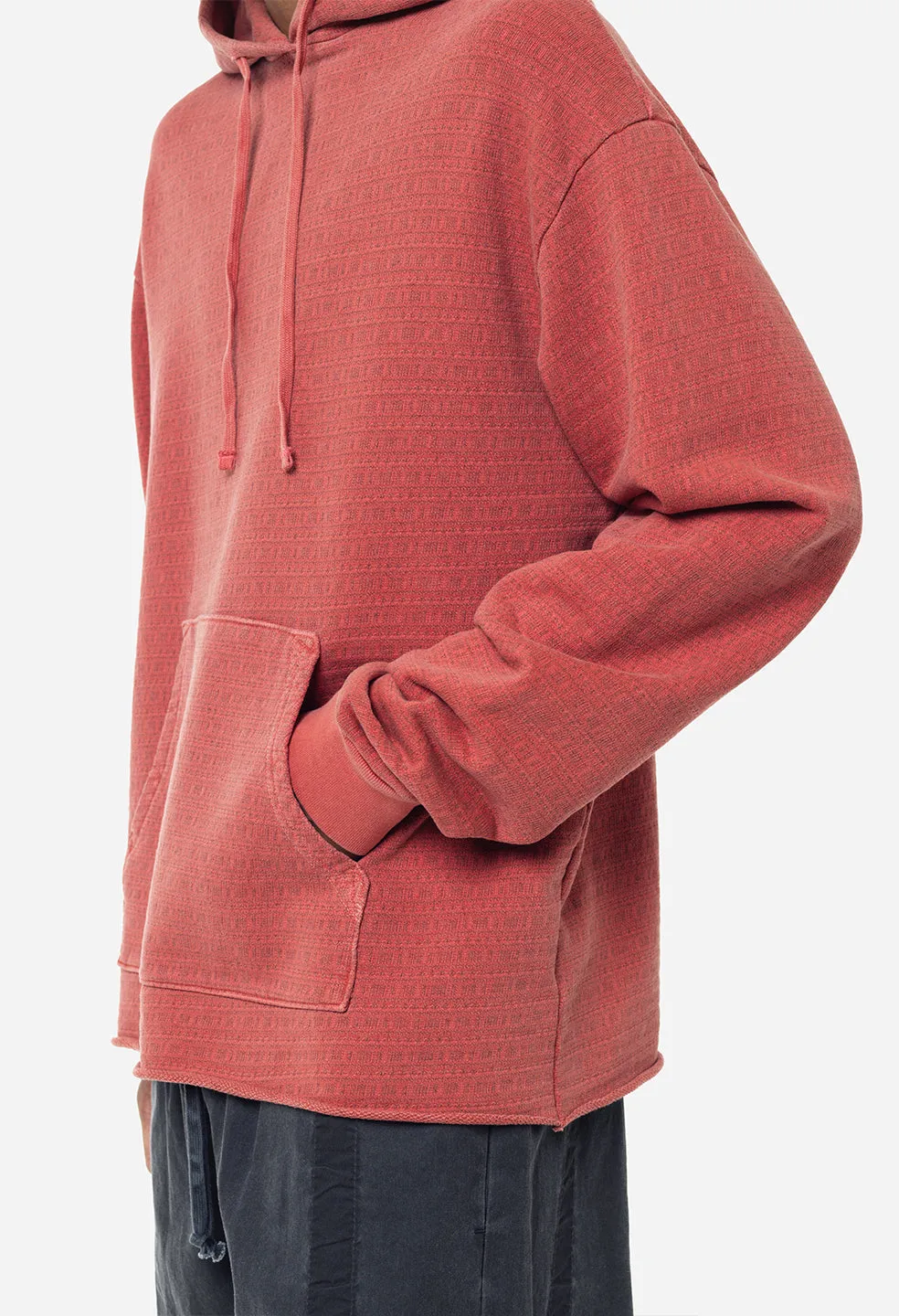 Raw Edge Jacquard Pullover / Terra Cotta