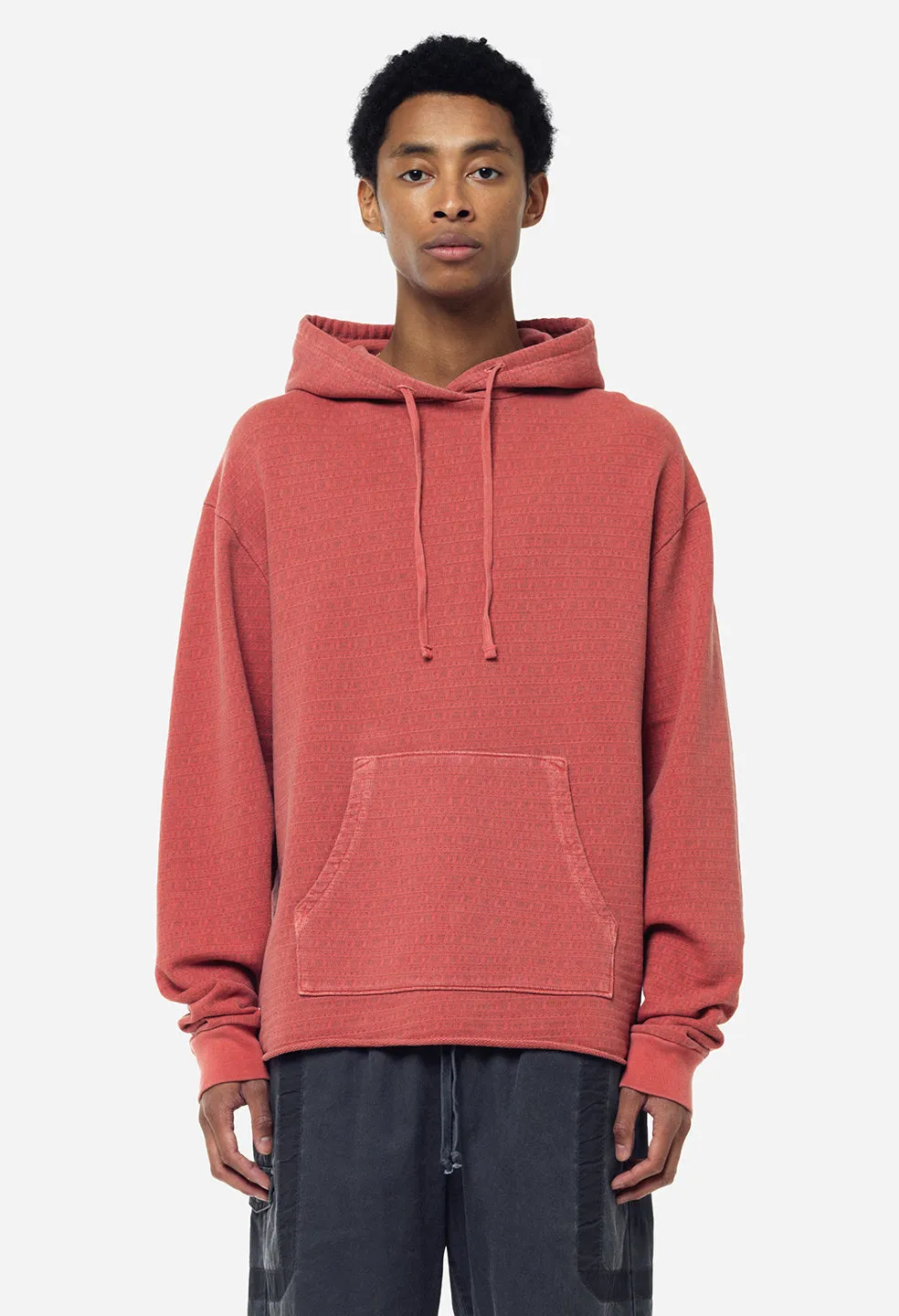 Raw Edge Jacquard Pullover / Terra Cotta