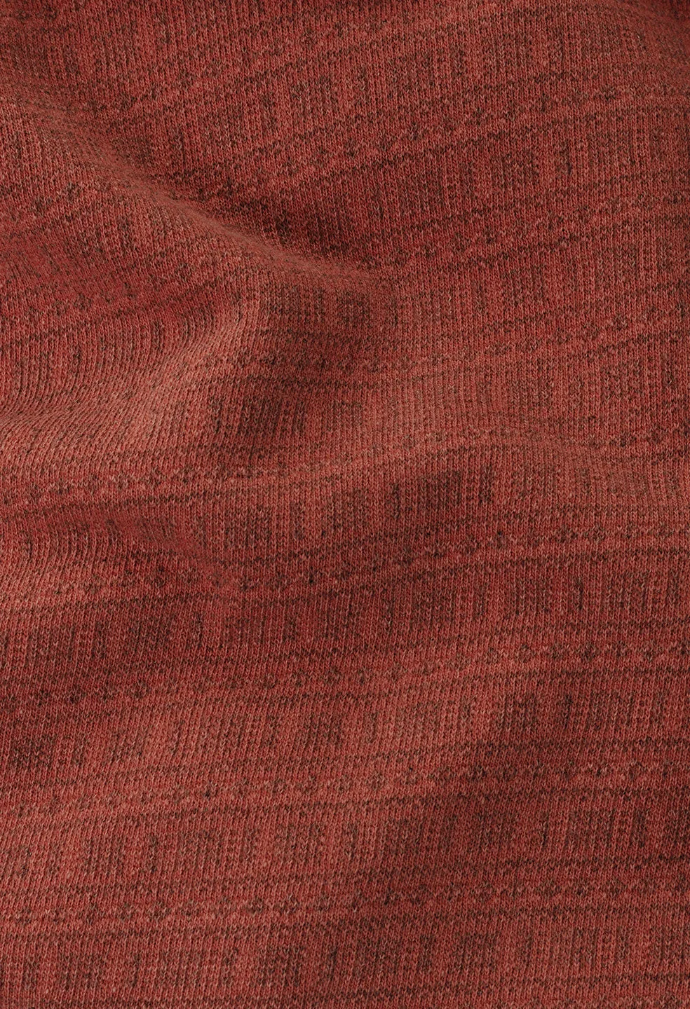 Raw Edge Jacquard Pullover / Terra Cotta