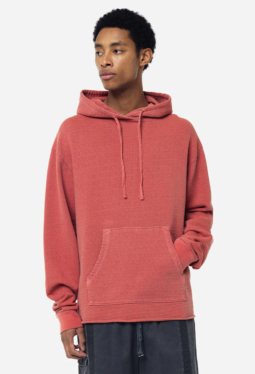 Raw Edge Jacquard Pullover / Terra Cotta