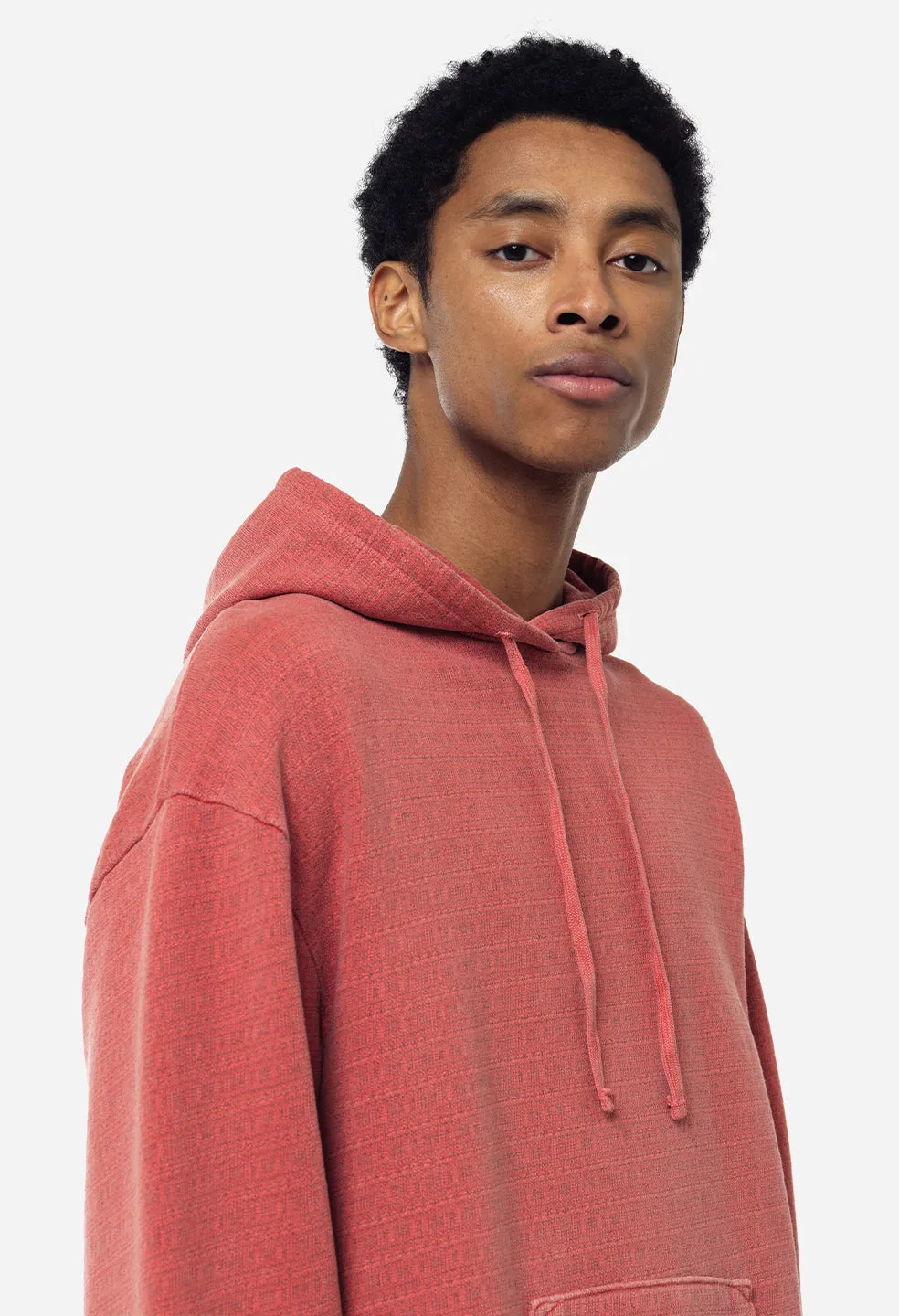 Raw Edge Jacquard Pullover / Terra Cotta