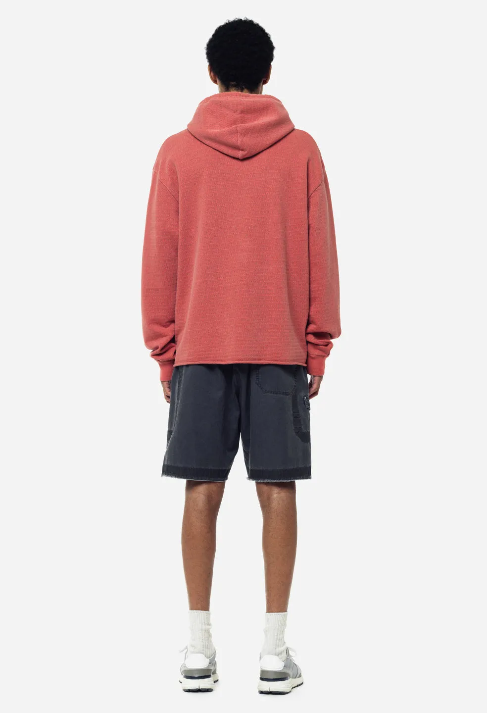 Raw Edge Jacquard Pullover / Terra Cotta