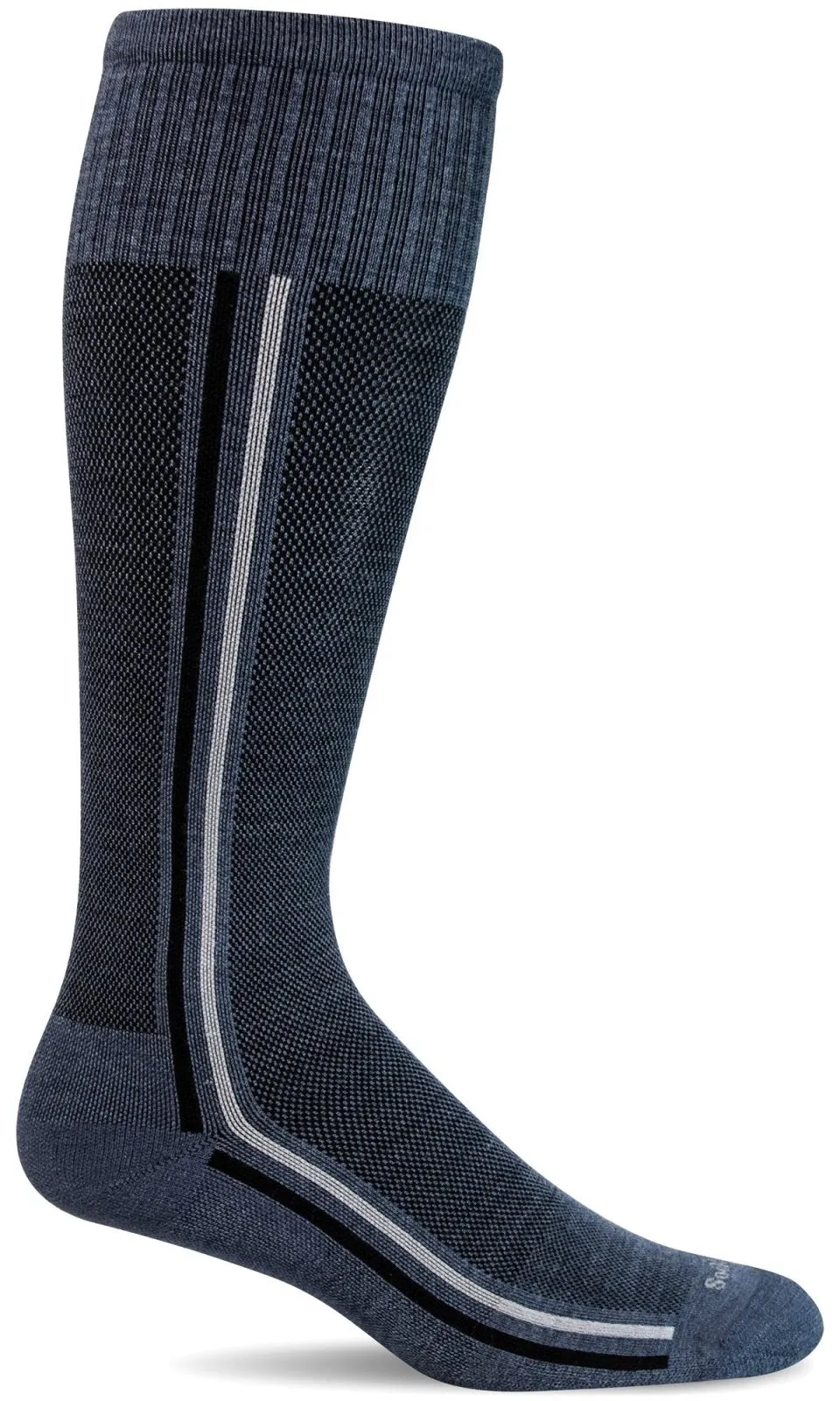 Retro Race Knee-High - Denim Moderate Compression (15-20mmHg)