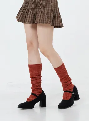 Ribbed Knit Knee Socks OS15