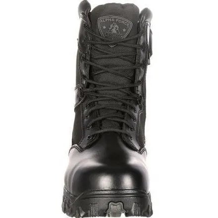 Rocky Men's Alphaforce 8" Zipper WP Duty Boot - Black - FQ0002173