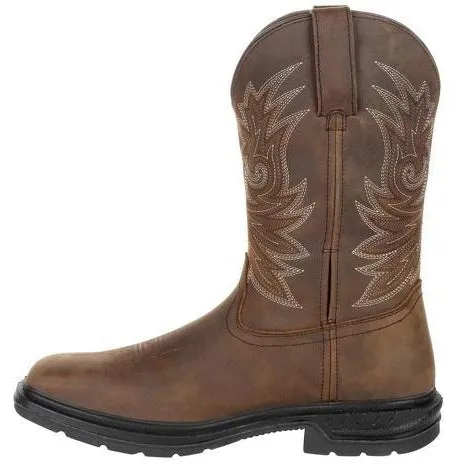 Rocky Men's Worksmart 11" Comp Toe WP Work Boot - Brown - RKW0277