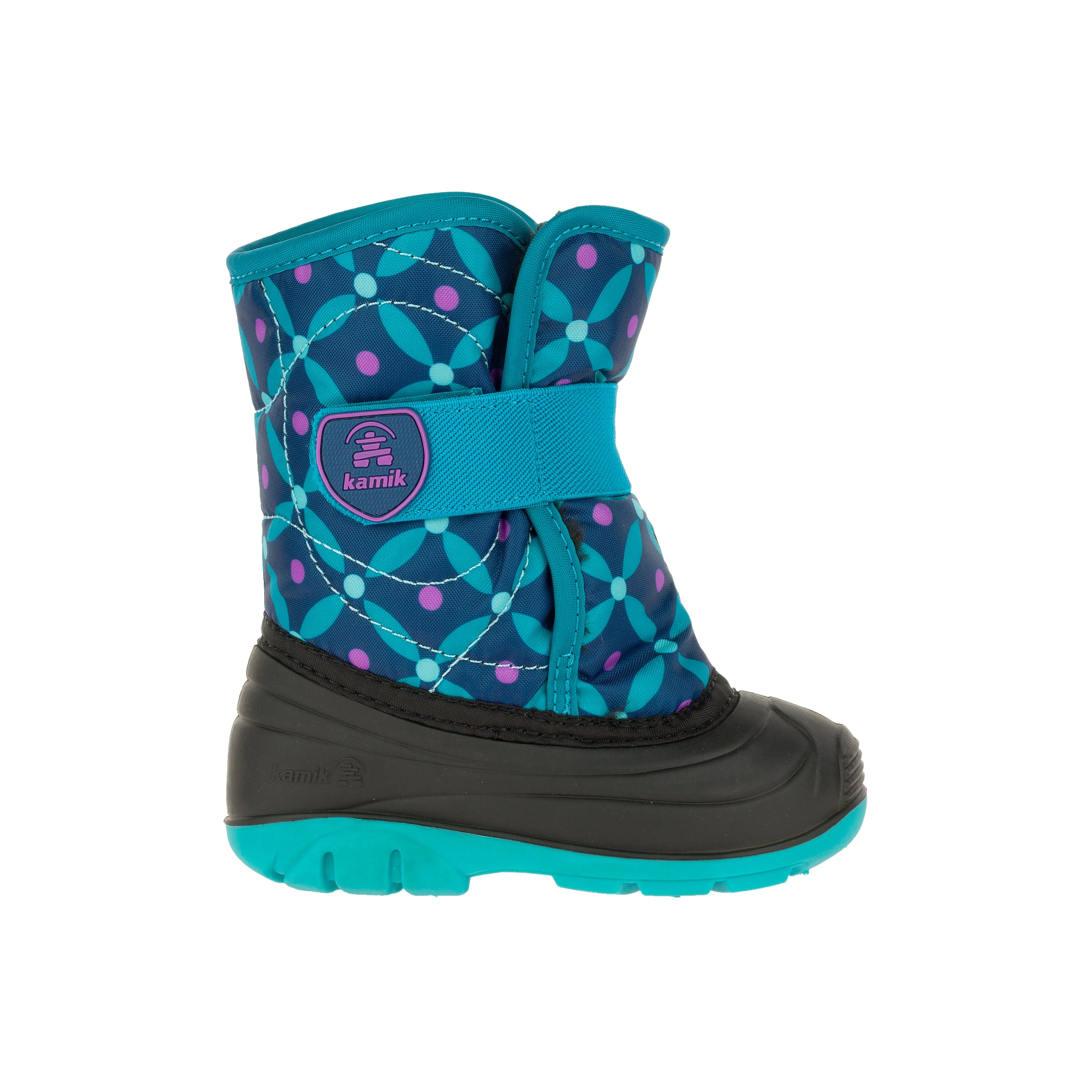 Snowbug4 Print Toddler Snow Boot - Teal/Purple