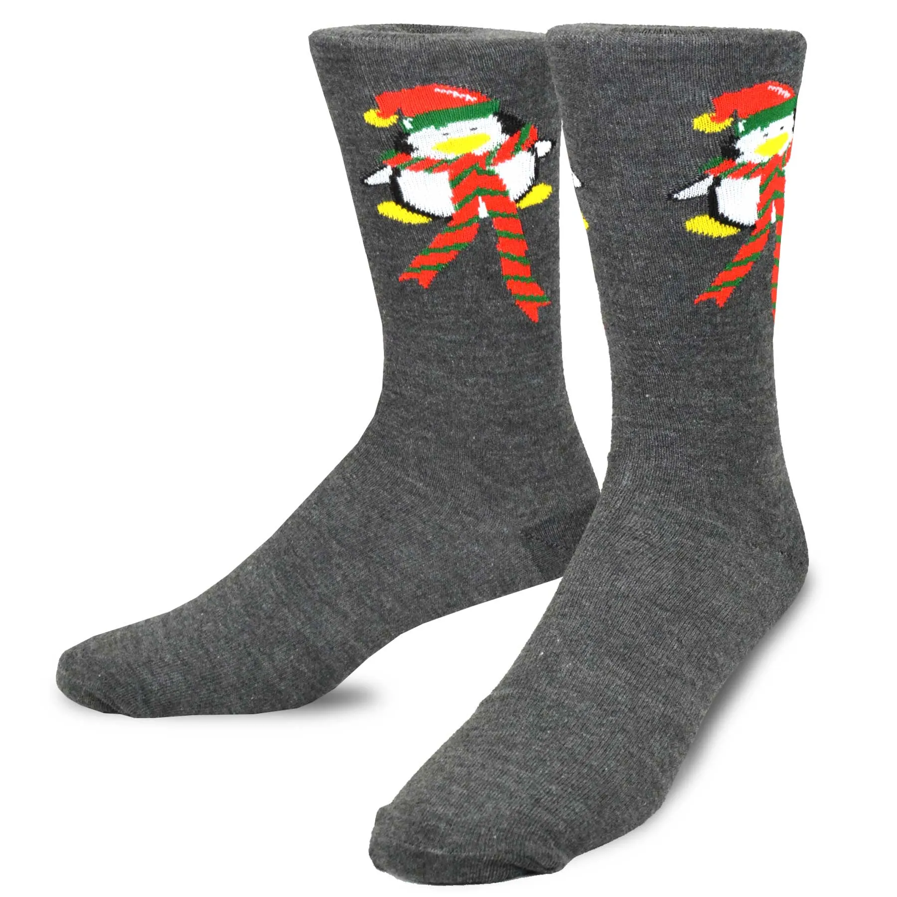 TeeHee Socks Men's Christmas Polyester Crew Assorted 5-Pack (51123)