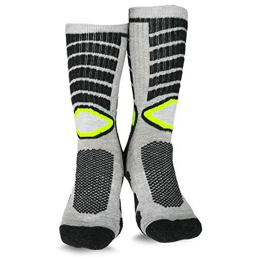 TeeHee Socks Men's Warmer Wool Crew Assorted 3-Pack (R2008)