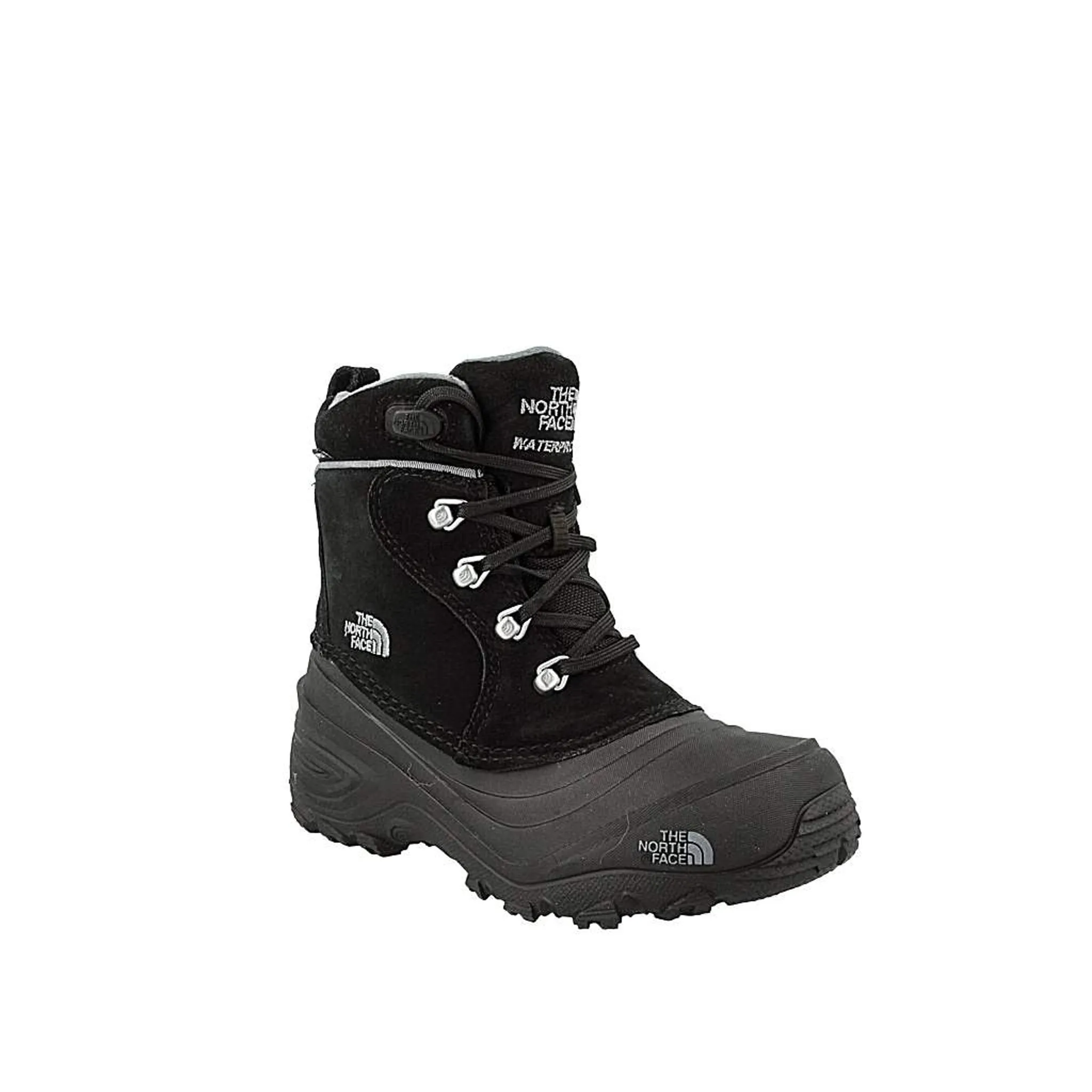 The North Face Youth Chilkat II Lace-Up Black Suede Leather Kids Boots NF02T5RKZ2_020