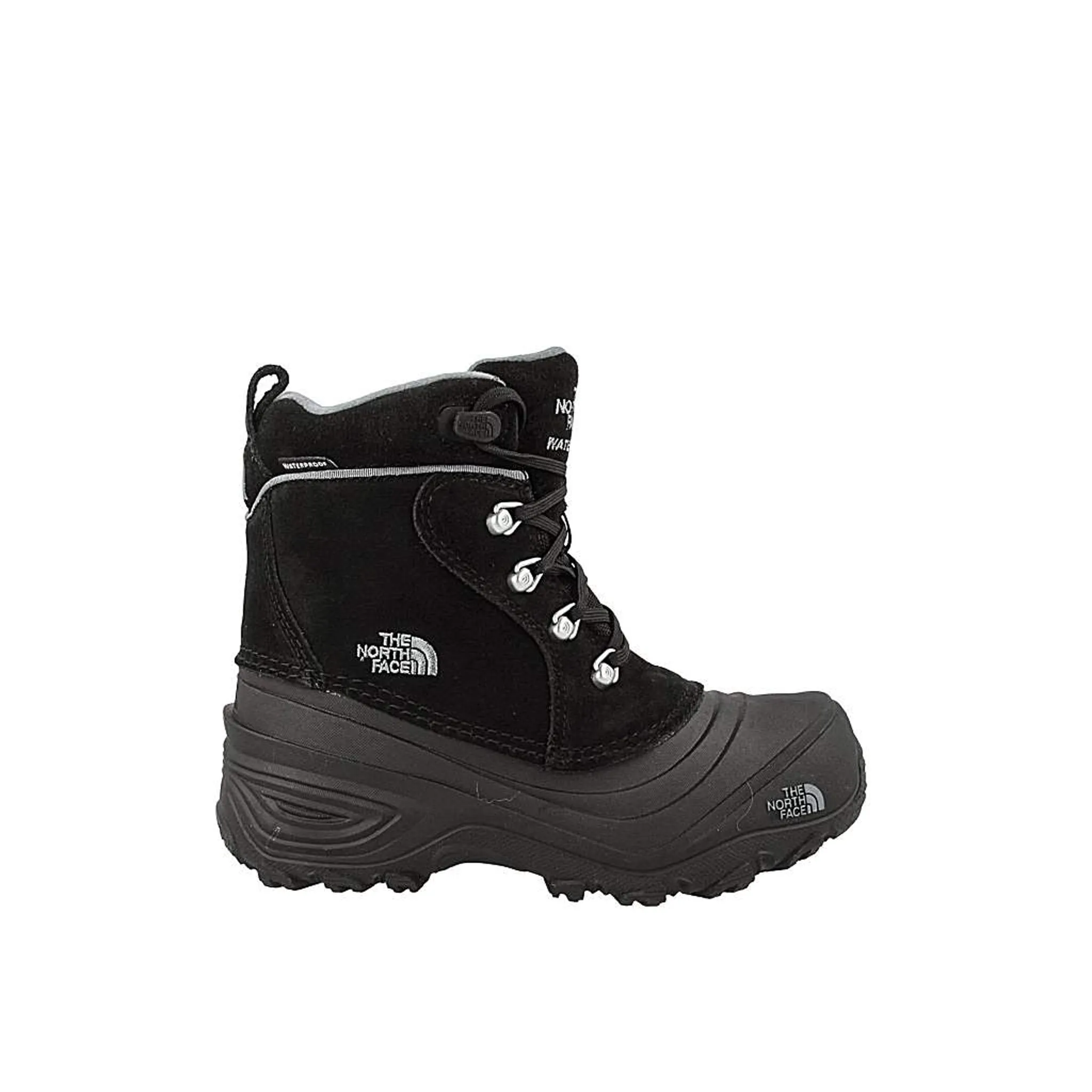 The North Face Youth Chilkat II Lace-Up Black Suede Leather Kids Boots NF02T5RKZ2_020