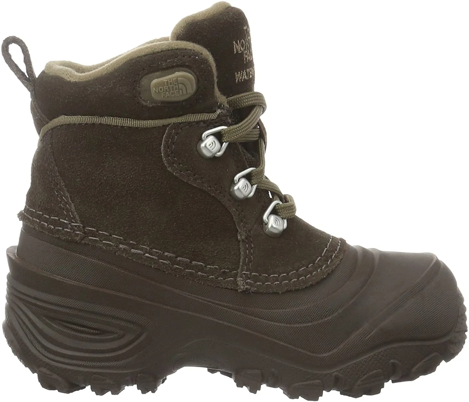 The North Face Youth Chilkat II Lace-Up Brown Suede Leather Kids Boots NF02AT5RRE2_050