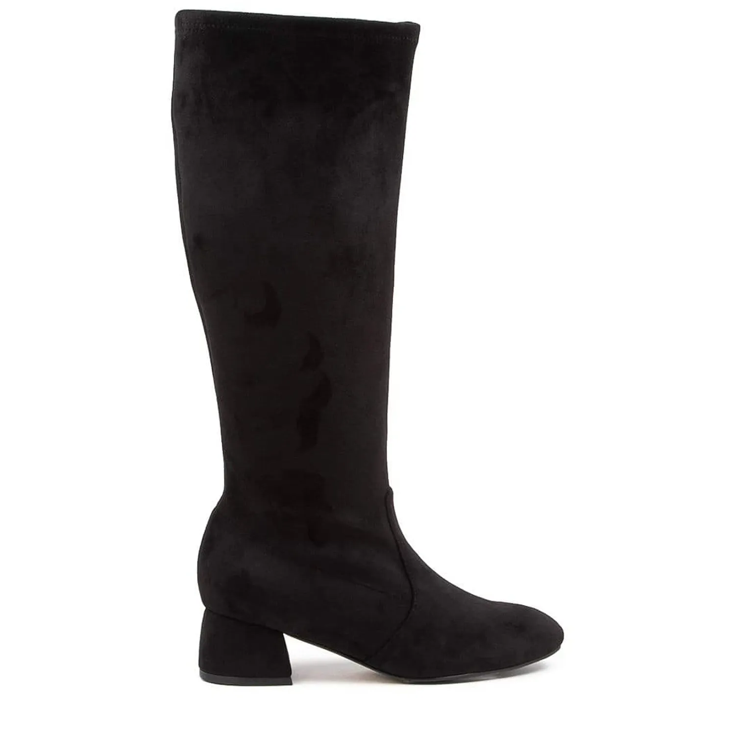 ZURY W - BLACK STRETCH MICROSUEDE